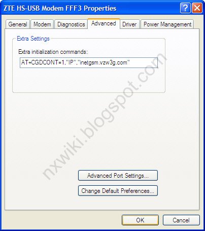 3G Settings for USB Modem 3G Settings for USB Modem