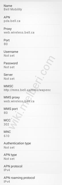 Bell Internet Configuration for Android 