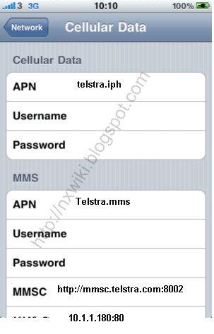Telstra Internet APN Settings for iPhone / iPad: